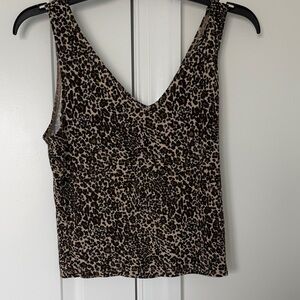 BDG Leopard Print Tank Top - Black and Brown